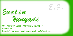 evelin hunyadi business card